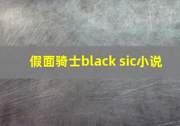 假面骑士black sic小说